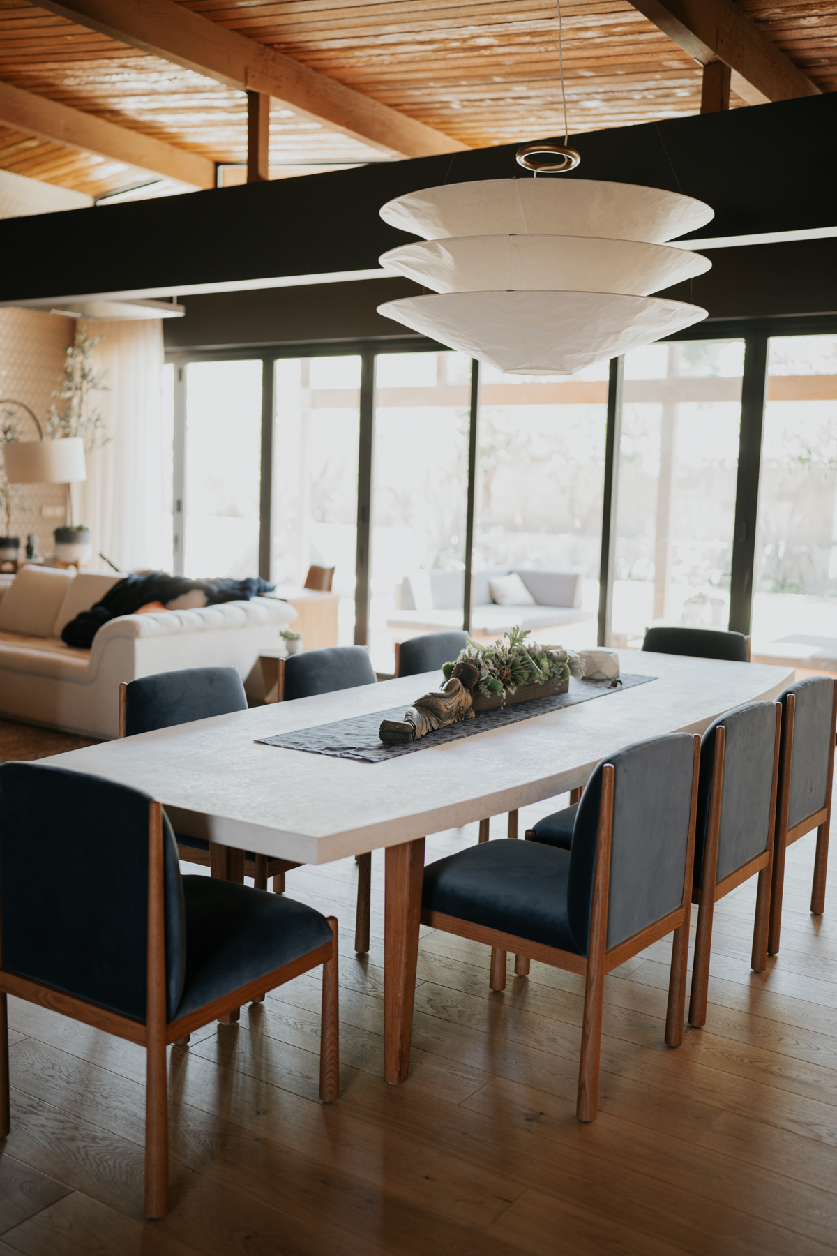 Curated mid-century palette in a residential interior — Encino, California